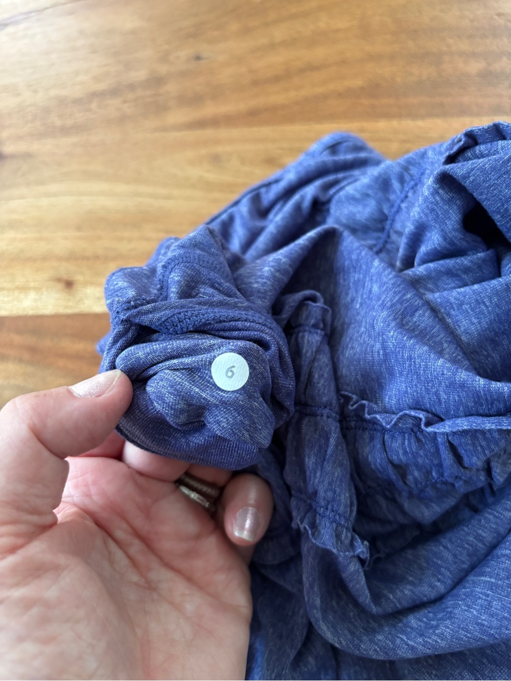 Lululemon Ruffle Back Racerback Tank Blue - Size 6 - Picture 5 of 5
